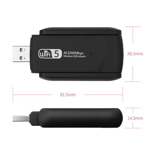 Karta Sieciowa Dual USB WI-FI Adapter 1200Mbps - obrazek 6