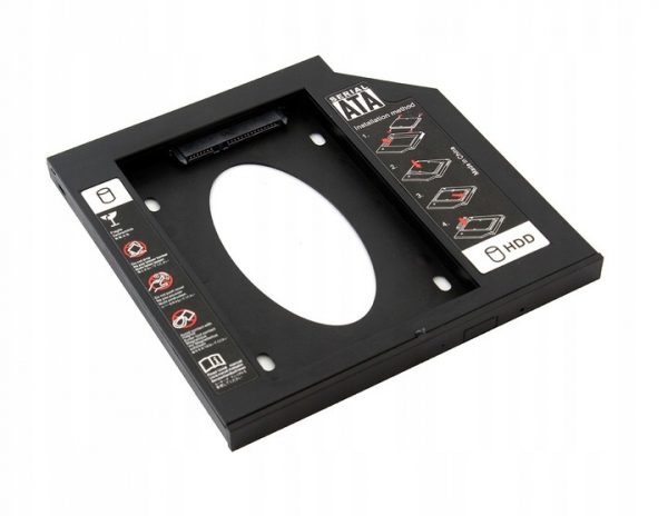RAMKA 12,7mm DVD KIESZEŃ 2,5 HDD/SSD SATA
