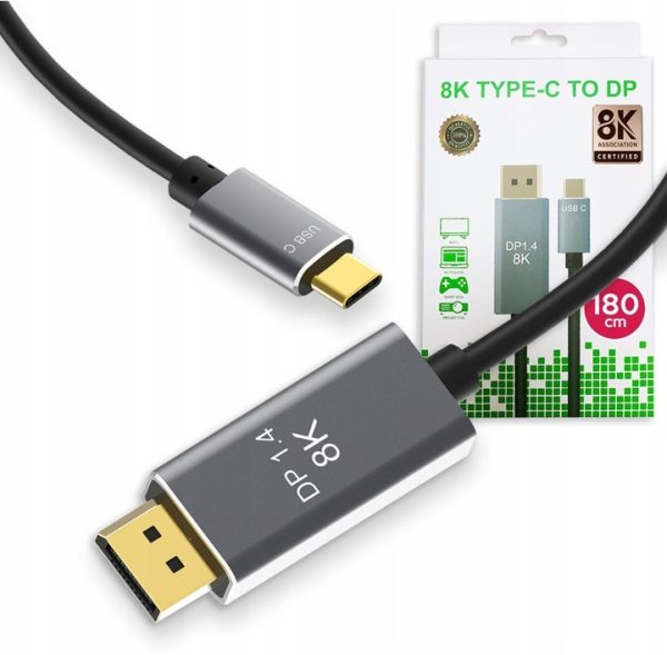 Kabel Usb-c DisplayPort 8K 5K 4K 240Hz