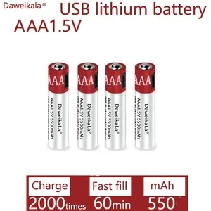 Akumulator AAA 1.5V 550mAh USB-C 4szt – Daweikala