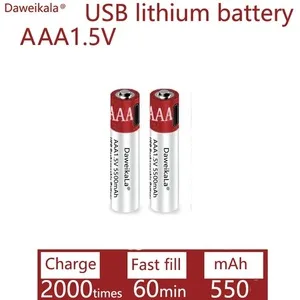 Akumulator AAA 1.5V 550mAh USB-C 2szt – Daweikala